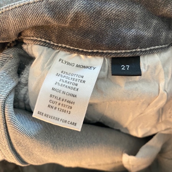 Flying Monkey Gray Ankle Mid Rise Stretch Jeans - Picture 7 of 9